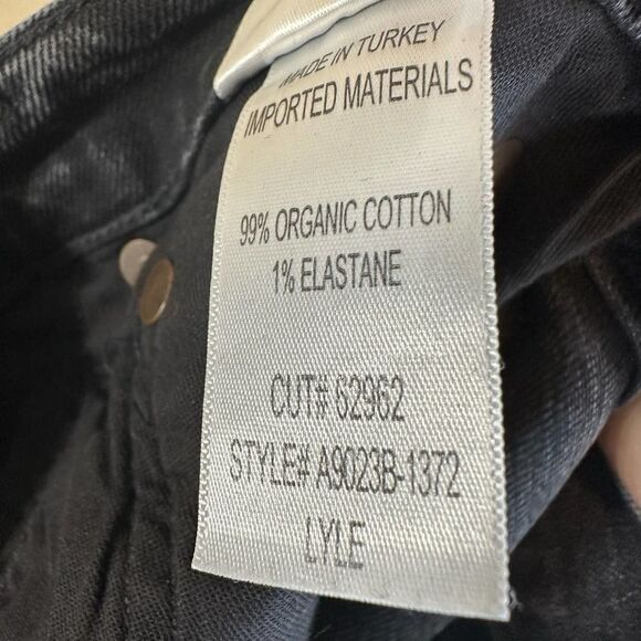 Agolde Stone Wash‎ Lyle Frayed Black Jeans 30 Read - Picture 8 of 9